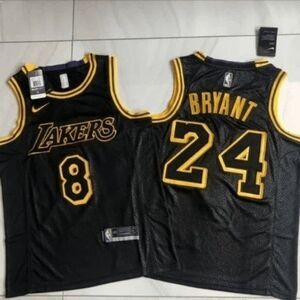 💋💋💋Youth Kobe Black Mamba Jersey #8 24